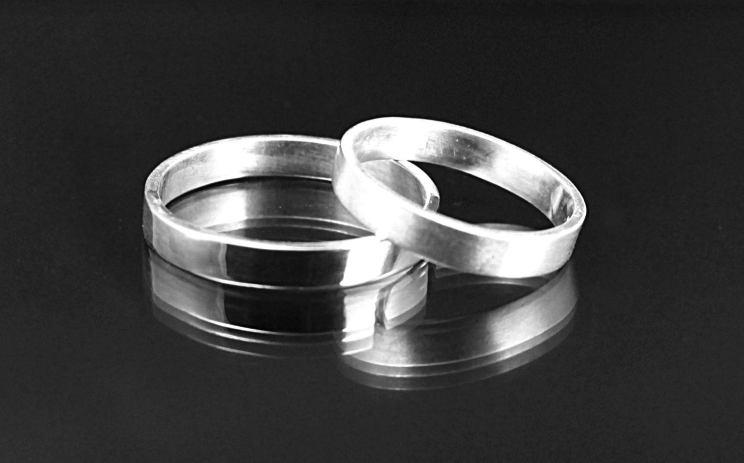 Women's Silver Wedding RingThin Silver Wedding Band3mm